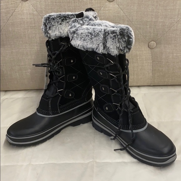 fur topped winter boots